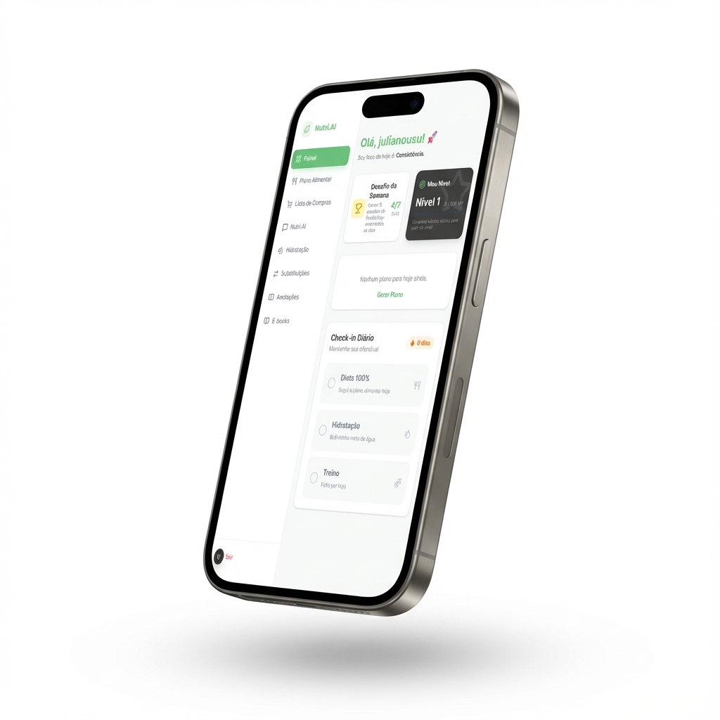 Interface do Nutri.AI exibindo o painel